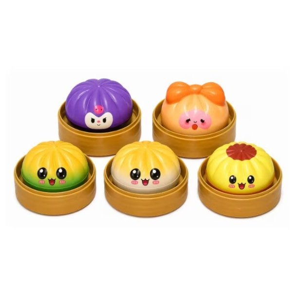 Jucarie antistres squishy, variante animatii indragite Baozi / DUMPLING multicolor, 1 bucata, 9 cm