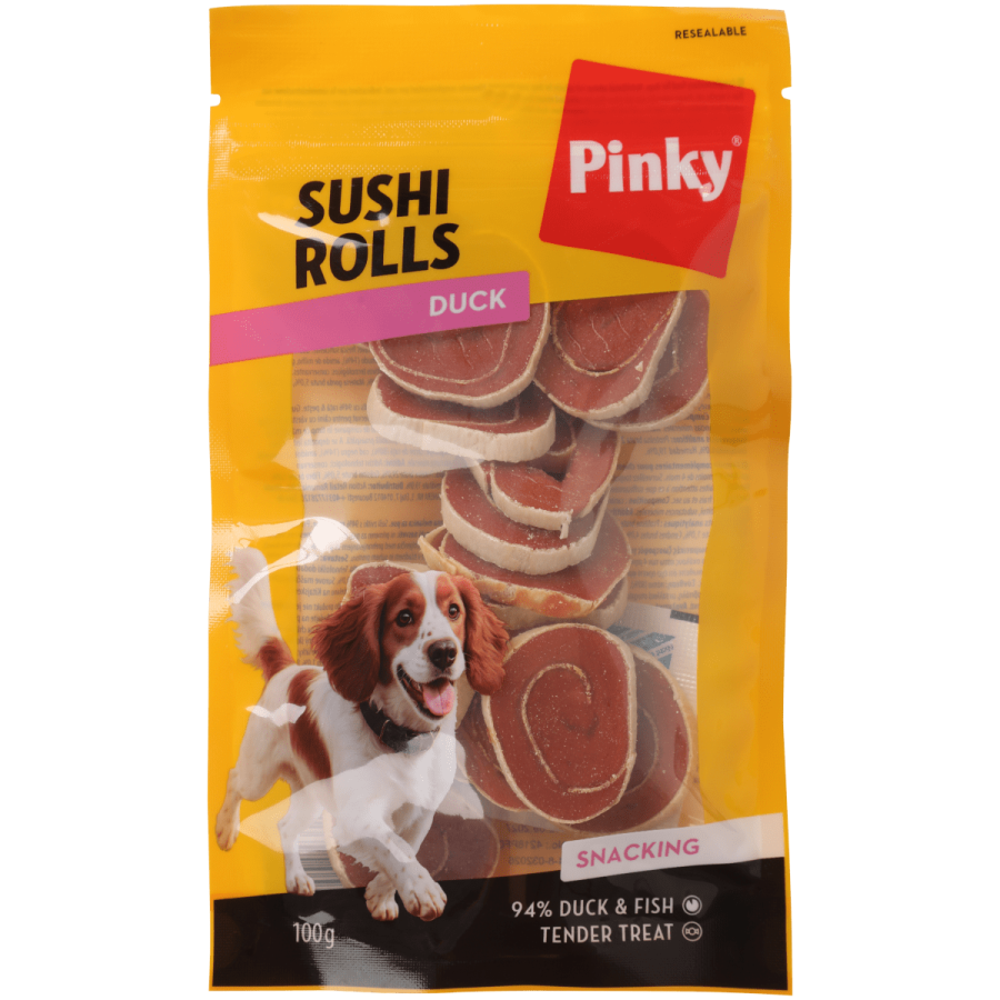 Gustări pentru câini Pinky Sushi rață