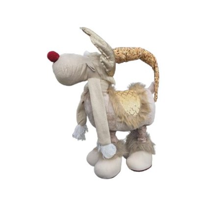Figurina Craciun VICTINY Ren auriu antichizat 55x80cm telescopic