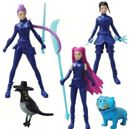 Set 5 figurine fetele K Pop Demon Hunter Victiny, multicolor, 11x5cm
