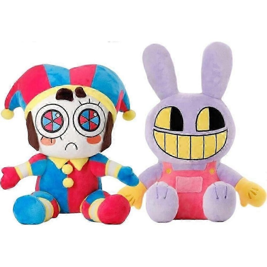 Set 2 Jucarii de Plus Amazing Digital Circus, 30cm, Multicolor