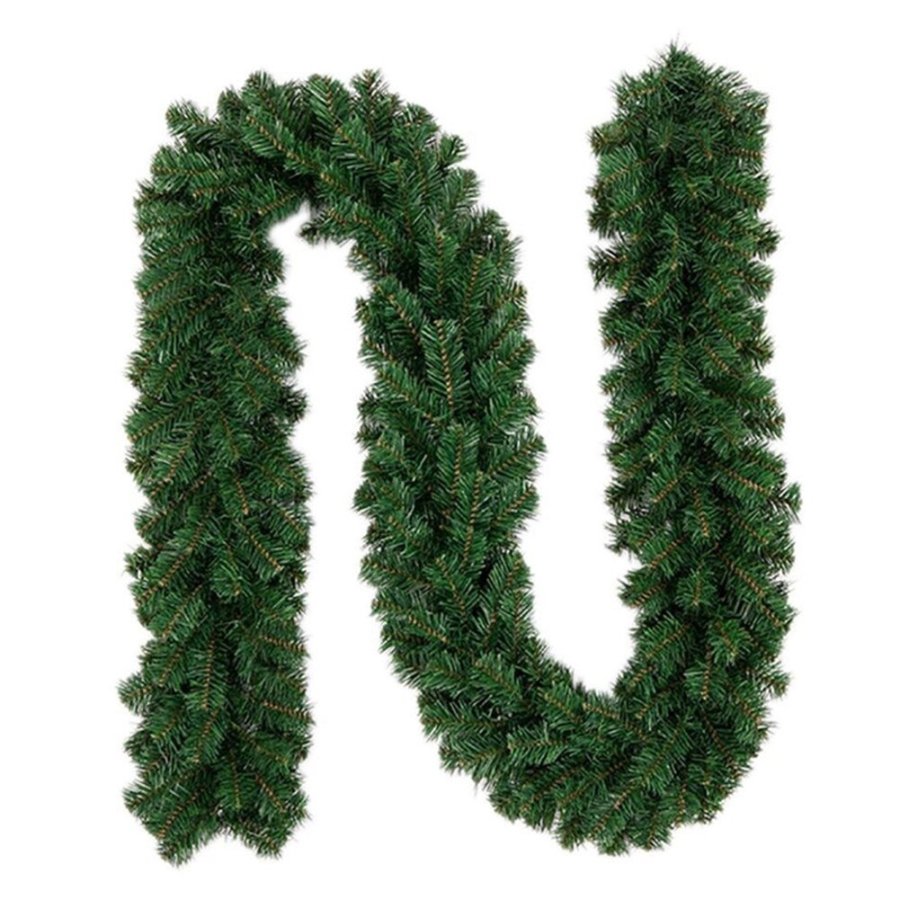 Ghirlanda brad artificial de Craciun pentru decoratii, PVC, 2.7m, Verde