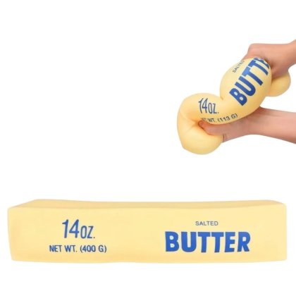 Jucarie senzoriala Squishy Butter galben 26cm