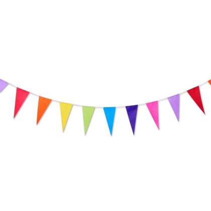 Stegulete Decorative Multicolore din Hartie 10m - 45buc