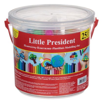 Galeata cu Plastilina 25 de Culori Diferite Forme Unelte & Cilindru - 425g