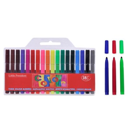 Set Carioci cu Varf Gros - 18buc