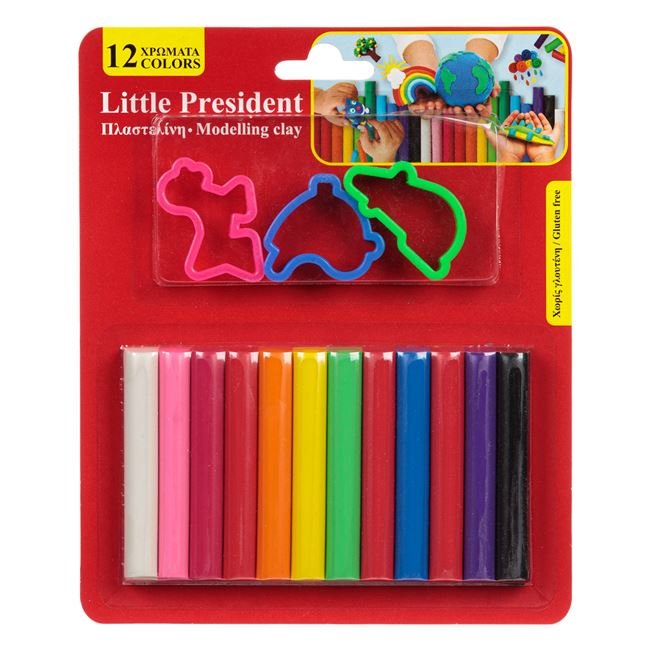 Set Plastilina 12 Culori Diferite & Forme - 15 piese
