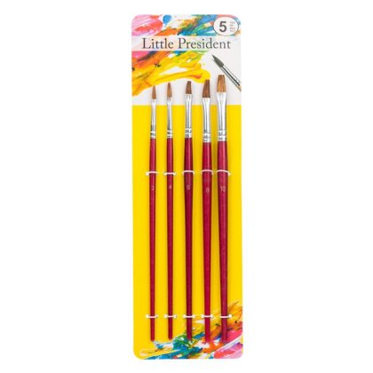 Set Pensule Pictura cu Varf Plat - 5 buc