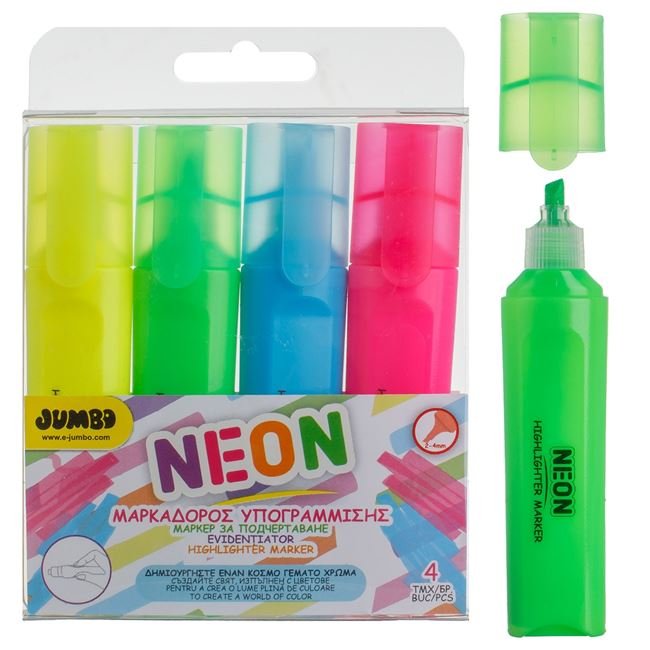 Evidentiatori Fucsia Bleu Verde Galben- 4buc