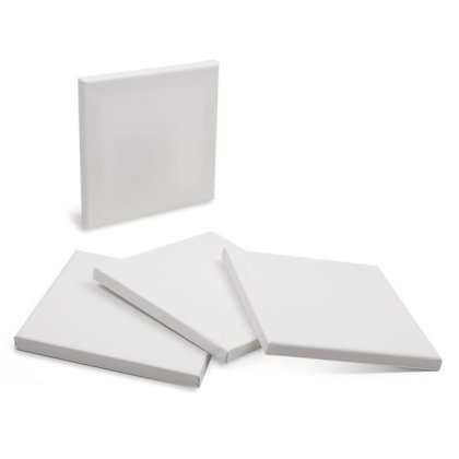Set Panza Pictura Canvas Alb 20x20cm - 4buc