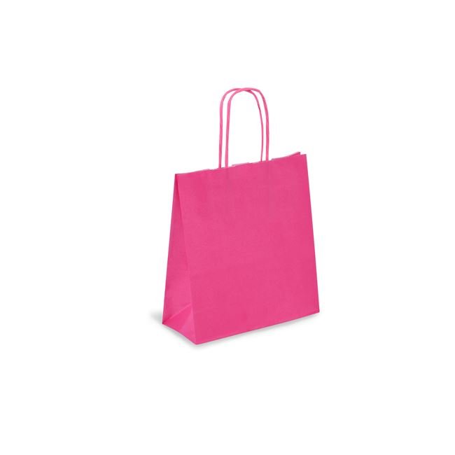 Sacosa de Hartie Kraft Fucsia pentru Cadou 18x8x20cm