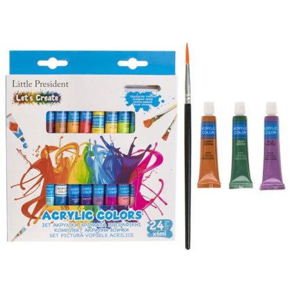 Set Culori Acrilice Tub - 24buc