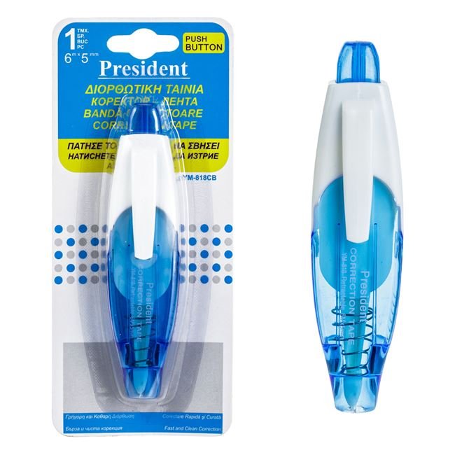 Banda Corectoare - Pix cu Buton Ciel President 6m x 5mm