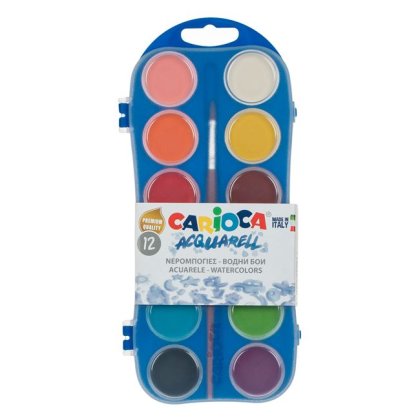 Paleta cu Acuarele & Pensula Carioca - 12buc