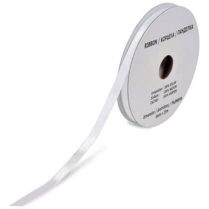 Panglica Satinta Alba 15m x 10mm