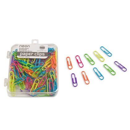 Agrafe Metalice Multicolore Neon 28mm - 160buc