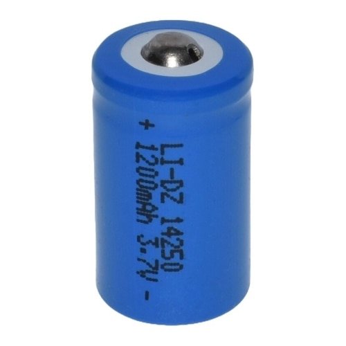 Acumulator 14250 reincarcabil Li-ion VICTINY ®, 3.7v 1200 mah, albastru lucios