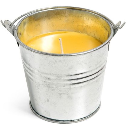 Lumanare Citronela in Galetusa Metalica de Culoare Argintie 130g