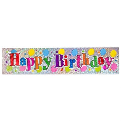 Banner din Folie Metalizata ”Happy Birthday” 270x19cm