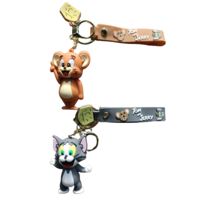 Set 2 Breloc pentru Chei VICTINY® Ghiozdan, Geanta, Penar, model Tom si Jerry 1