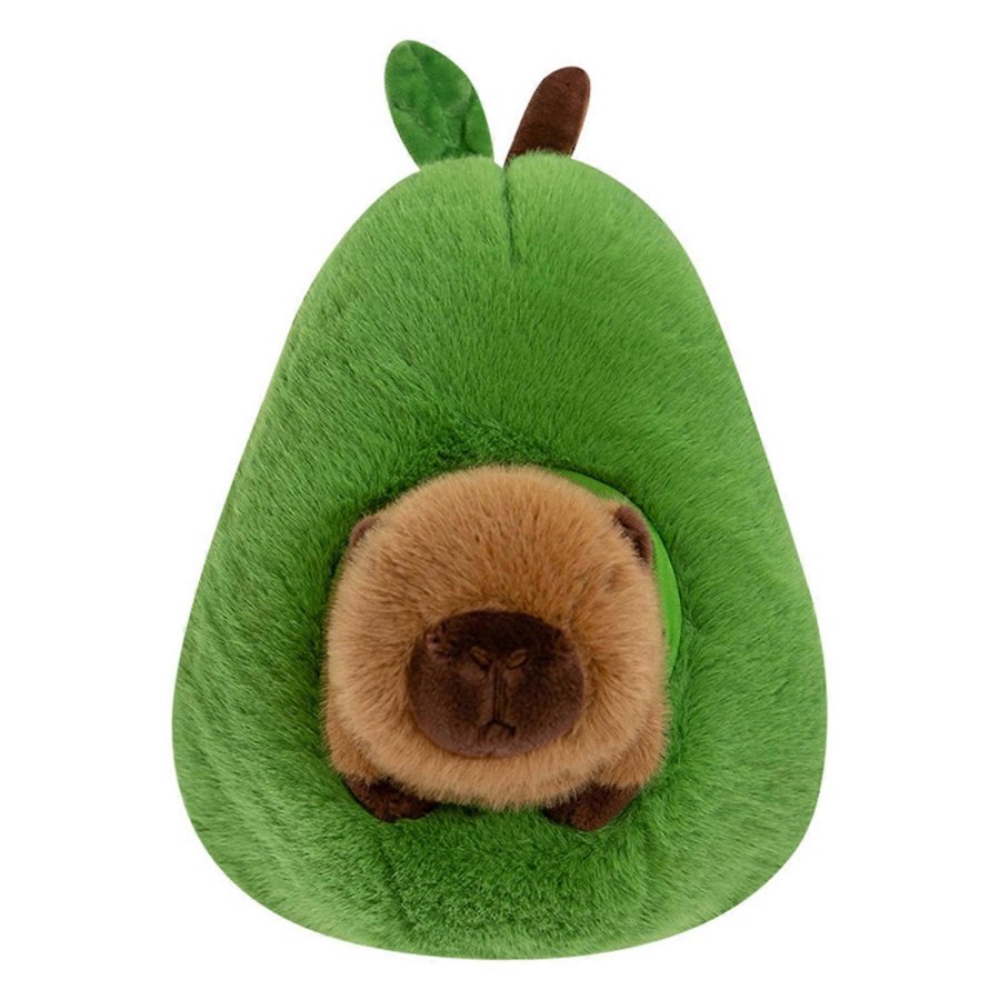 Jucarie de plus capybara cu rucsac, 35x46cm, Verde