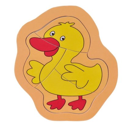 Puzzle din Lemn Rata (4 piese) 15x13.2cm