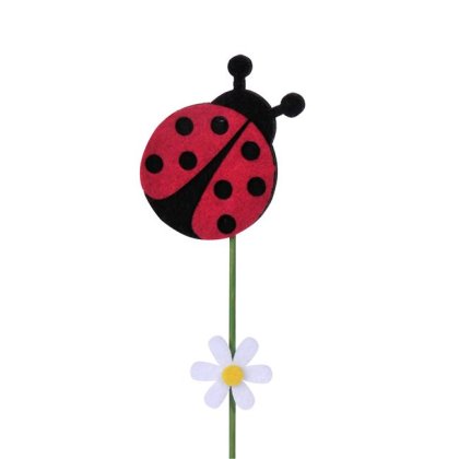 Stick Decorativ pentru Ghiveci Buburuza de Spuma 30cm