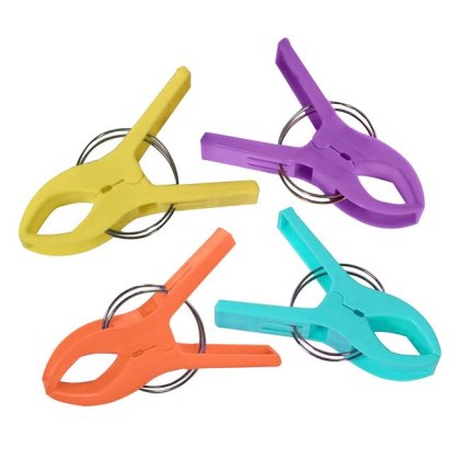 Carlige Colorate Prindere Prosop de Sezlong 12cm - 4buc