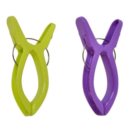 Carlige Mov Verde Lime Prindere Prosop de Sezlong 16cm - 2buc
