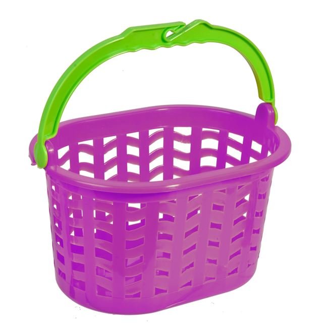 Cos din Plastic Mov Verde Lime pentru Carlige Rufe Ø25x13cm