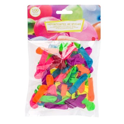 Baloane Colorate cu Adaptor pentru Apa - 100buc
