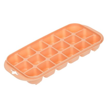 Cutie din Plastic Portocaliu cu 18 Compartimente pentru Cuburi de Gheata
