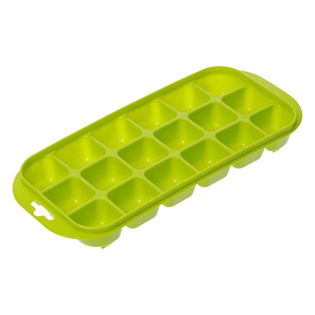 Cutie din Plastic Verde Lime cu 18 Compartimente pentru Cuburi de Gheata